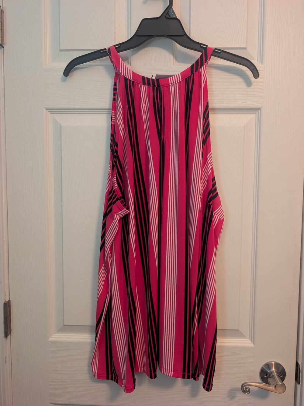 Striped Pink Halter Neck Women's Top 26/28